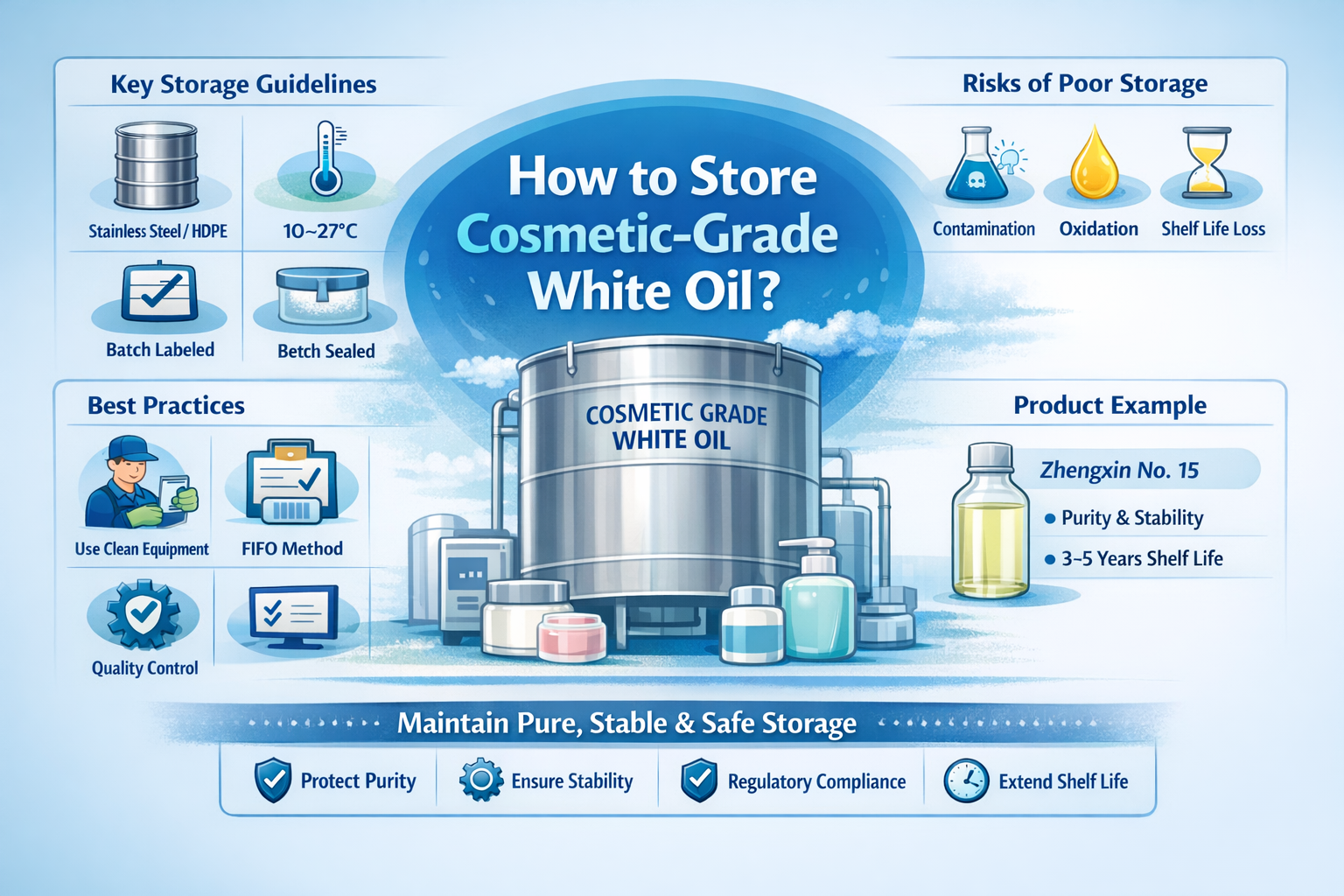 How To Store Cosmetic-Grade White Oil?